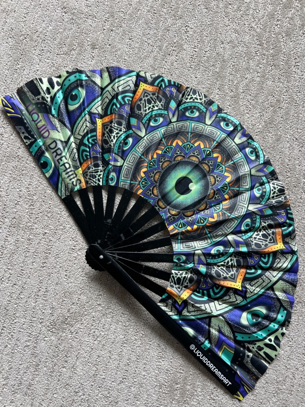 Liquid Dreams Wildcat Mandala Rave Fan